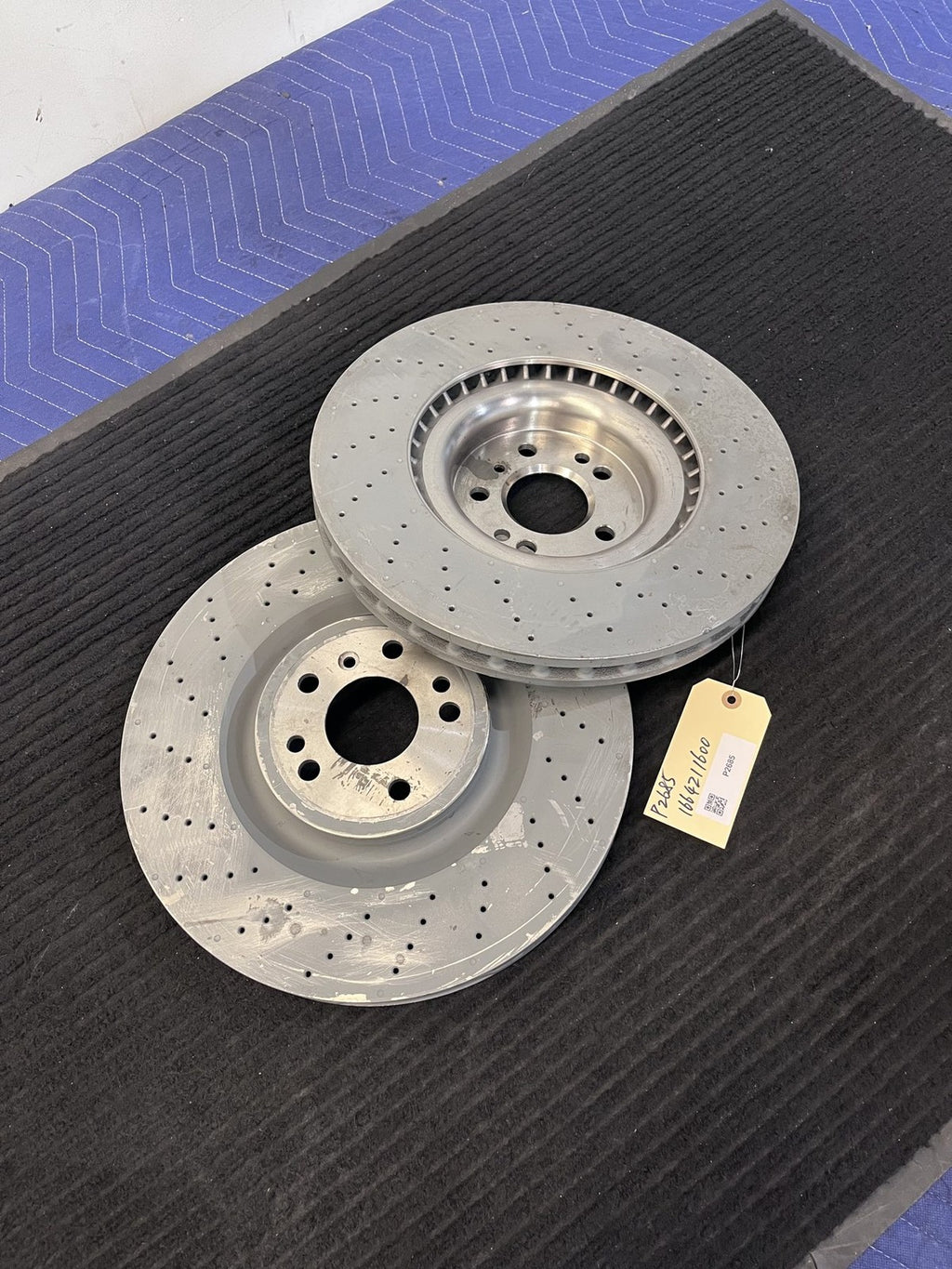 2012-2019 Mercedes-Benz Ml Gl Gle Gls Front Drilled Brake Rotors Pair OEM A1664211600 - eBay image 1