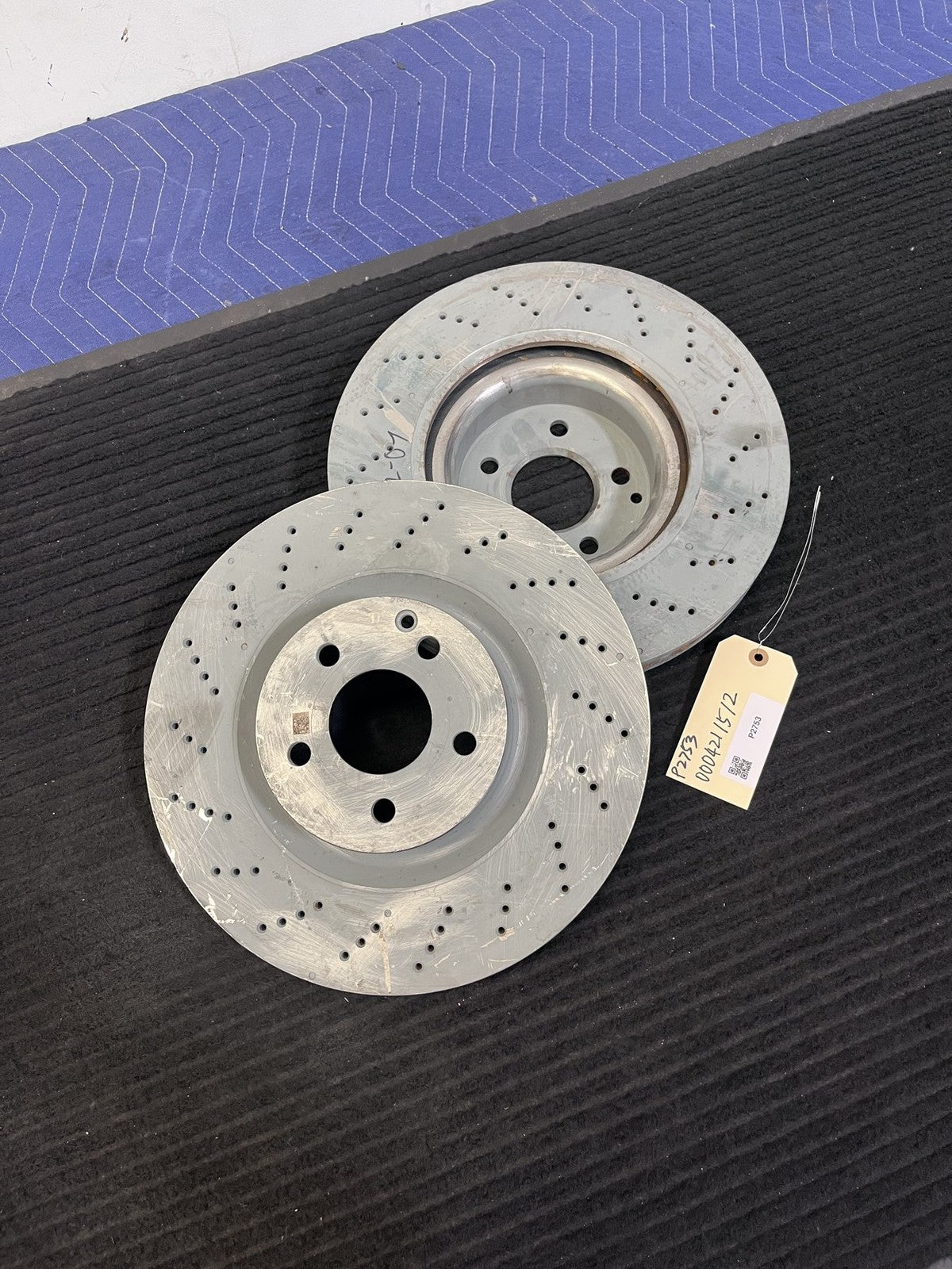 2010-2016 Mercedes-Benz E350 E400 E550 Front Drilled Rotors Pair OEM A0004211512 - eBay image 1